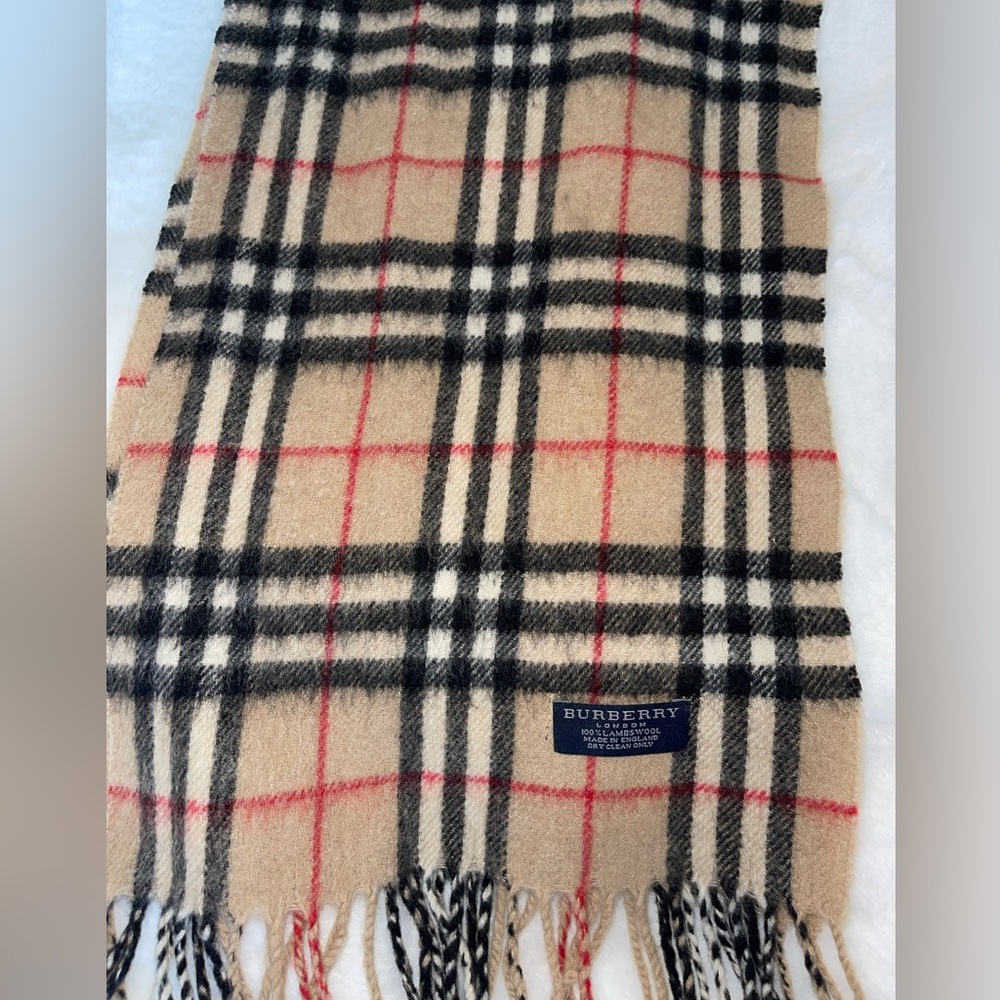 Authentic Nova Check Burberry Lambs Wool Scarf